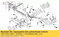 18373ML7920, Honda, Band, muffler honda fjs nsa vfr 400 600 700 750 1989 2005 2006 2008 2009 2010 2011 2012, New