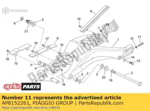 Piaggio Group AP8152261 parafuso tensor de corrente - Lado inferior