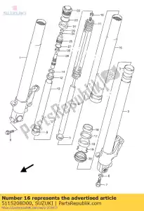 suzuki 5115208D00 bush,guide - Bottom side