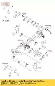 ktm 59834001000 schakelvork 5./6. versnelling 2002 - Onderkant