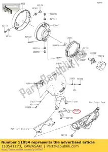 kawasaki 110541173 wspornik lampy sygnalizacyjnej harn vn900 - Dół