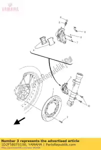 yamaha 1D2F580T0100 etrier de frein - Partie inférieure