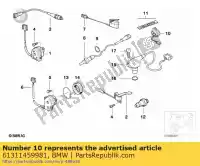 61311459981, BMW, interruttore di segnalazione pericolo bmw  1000 1100 1989 1990 1991 1992 1993 1994 1995 1996 1997 1998 1999 2000 2001 2002, Nuovo