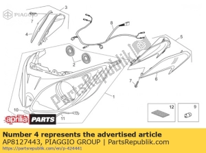 aprilia AP8127443 clignotant droit f. lentille - La partie au fond