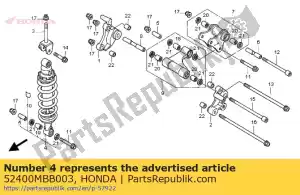 Honda 52400MBB003 conjunto de almofada, rr - Lado inferior