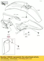 350190080, Kawasaki, klep, achterspatbord kawasaki kx  b a d c monster energy 85 ii kx85 sw lw big wheel kx85ii , Nieuw