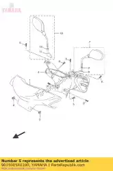 schroef, ronde kop van Yamaha, met onderdeel nummer 9015005X0100, bestel je hier online: