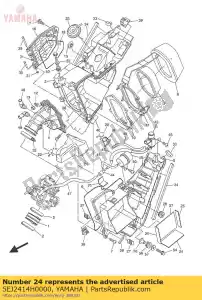 yamaha 5EJ2414H0000 amortecedor, placa 1 - Lado inferior