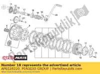 AP0228220, Piaggio Group, Acoplamiento de arranque rápido aprilia  etx mx rotax 122 rs rx rx sx 125 1994 1995 1996 1997 1998 2004 2005 2006 2008 2009 2010, Nuevo