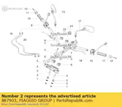 Ici, vous pouvez commander le tasse auprès de Piaggio Group , avec le numéro de pièce 887903: