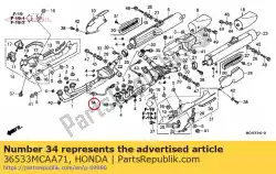 sensor, r. Lucht brandstofverhouding van Honda, met onderdeel nummer 36533MCAA71, bestel je hier online: