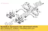 80215HN5670, Honda, gomma, fanale posteriore honda trx350fe fourtrax rancher 4x4 es trx500fa foreman 350 500 , Nuovo