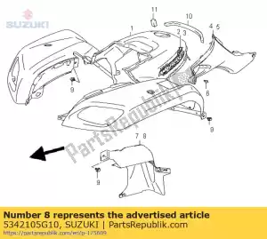 Suzuki 5342105G10 chlapacz, b?otnik - Dół