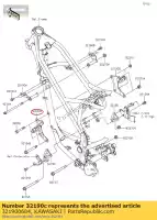 321900684, Kawasaki, motor de suporte, fr, lh kawasaki d tracker 150 klx150bf , Novo