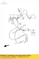 51Y262420000, Yamaha, grip (rechts) yamaha tdr 125 1993 1994 1995 1997 1998 1999 2000 2001 2002, Nieuw