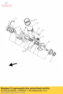 yamaha 933063054900 bearing(1ua) - Bottom side