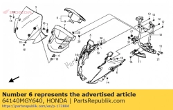 Hier finden Sie die abdeckung, l. Oberseite von Honda. Mit der Teilenummer 64140MGY640 online bestellen: