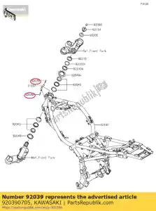 kawasaki 920390705 rebite zx1000mef - Lado inferior