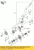 130700011, Kawasaki, guia kx250-n1 kawasaki  kx 250 2004 2005 2006 2007 2008 2009 2010 2011 2012 2013 2014 2015 2016 2017, Novo