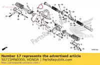 50715MN0000, Honda, comp. barra, degrau traseiro honda  nsa vf vt vtx 600 700 750 1300 1988 1989 1990 1991 1992 1993 1994 1995 1996 1997 1999 2001 2002 2003 2004 2005 2006 2007 2008 2009 2010 2011 2012 2013 2017, Novo