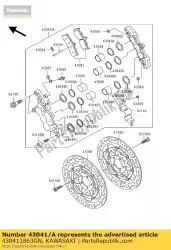 Aquí puede pedir caliper-assy, ?? Fr, lh, si de Kawasaki , con el número de pieza 430411863GN: