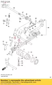 suzuki 2522108300 widelec, zmiana biegów - Dół