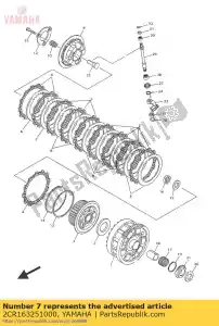 yamaha 2CR163251000 placa, embreagem 2 - Lado inferior