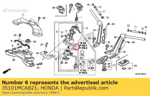 Honda 35101MCAB21 base comp, neem dan contact op - Onderkant