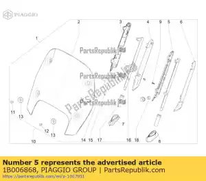 Piaggio Group 1B006868 semiguscio dx asta sinista barabrezza - Dół
