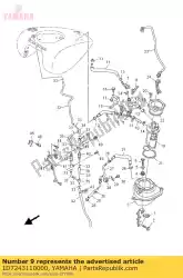 Ici, vous pouvez commander le tuyau, carburant 1 auprès de Yamaha , avec le numéro de pièce 1D7243110000: