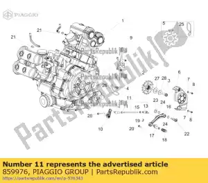 Piaggio Group 859976 gearbox linkage rod assy - Bottom side