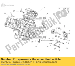 aprilia 859976 versnellingsbak koppelingsstang assy - Onderkant