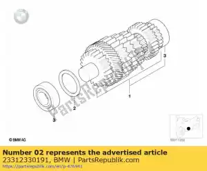 bmw 23312330191 shim - 25x38x1,60 - Bottom side