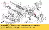 91051HA7651, Honda, Rodamiento, bola angular, 30x54x24 honda  trx 400 450 500 650 680 2000 2001 2002 2003 2004 2005 2006 2007 2008 2009 2010 2011 2012 2013 2017 2018 2019 2020, Nuevo