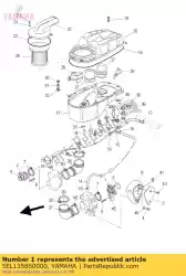 Here you can order the joint, carburetor 1 from Yamaha, with part number 5EL135860000: