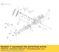 648979, Piaggio Group, bilancela de acoplamento de placa com i.p. aprilia gilera  gp srv zapm55103, zd4m55104, zapm55104 800 850 2007 2009 2012 2016 2017 2018 2019, Novo