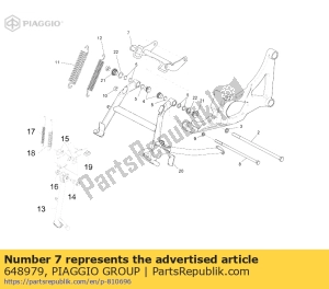 aprilia 648979 plate coupling bilancelle with i.p. - Bottom side