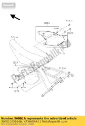 Here you can order the cover-side,rh,s. White kx250-r1 from Kawasaki, with part number 360010056266: