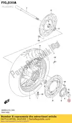 spacer, fr as, van Suzuki, met onderdeel nummer 5475114F00, bestel je hier online: