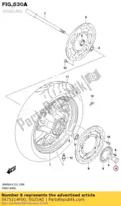 suzuki 5475114F00 spacer, fr as, - Onderkant