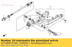 honda 52168MCS760 calço, pivô, 0,90 - Lado inferior