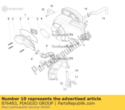 Aprilia 876483, Intake pipe sas, OEM: Aprilia 876483