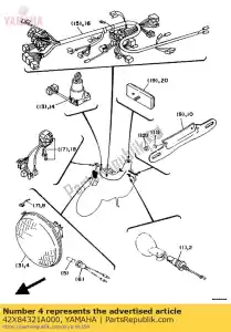 yamaha 42X84321A000 lentille, phare - La partie au fond