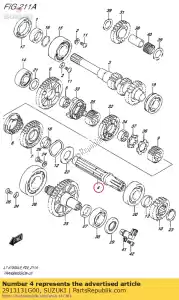 Suzuki 2913131G00 arbre, sous t / m c - La partie au fond