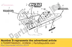 merk l brandstof t * type 3 * van Honda, met onderdeel nummer 17509MT6600ZC, bestel je hier online: