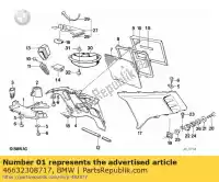 46632308717, BMW, cover - schwarz bmw  1000 1100 1984 1985 1986 1987 1988 1989 1990 1991 1992 1993 1994 1995 1996, Nieuw