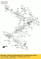 13161S008, Kawasaki, albero cambio-leva lv1000 kawasaki klv 1000 2004 2005, Nuovo