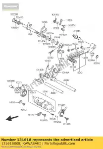 kawasaki 13161S008 lever-comp-change shaft lv1000 - Bottom side