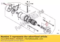 31210HC4003, Honda, corchete comp., fr. honda trx400ex fourtrax trx250ex sporttrax sportrax trx250x trx250tm trx250tm1 400 250 , Nuevo