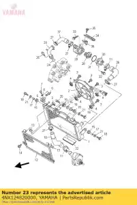 yamaha 4NX124820000 pipe 2 - Bottom side